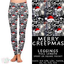Load image into Gallery viewer, Ready to Ship - Merry Creepmas Full Length Leggings - Square Pocket OS
