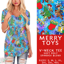 Load image into Gallery viewer, Batch #434 - Magical Christmas - Closes 10/22 - ETA early Dec - Merry Toys V-Neck Tee
