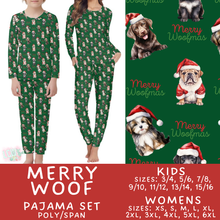 Load image into Gallery viewer, Batch #584 - Christmas Family Pajamas - Closes 9/11 - ETA mid Nov - Merry Woof Womens &amp; Kids Pajama Set
