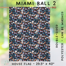 Load image into Gallery viewer, Batch #312 - Strike Out Baseball Flags - Closes 3/28 - ETA late May - Miami Ball 2 House Flag
