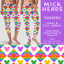 Load image into Gallery viewer, Batch #552 - Magical Faves 22 - Closes 7/6 - ETA early Sept - Mick Heads Full and Capri Length Joggers
