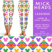 Load image into Gallery viewer, Batch #552 - Magical Faves 22 - Closes 7/6 - ETA early Sept - Mick Heads Full and Capri Length Leggings
