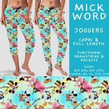Load image into Gallery viewer, Batch #608 - Magic in Words - Closes 11/4 - ETA early Jan - Mick Word Full and Capri Length Joggers
