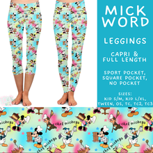 Load image into Gallery viewer, Batch #608 - Magic in Words - Closes 11/4 - ETA early Jan - Mick Word Full and Capri Length Leggings
