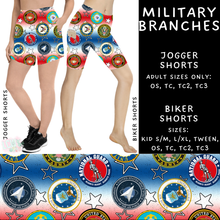 Load image into Gallery viewer, Batch #370 - Fun Run 12 - Closes 7/8 - ETA early Sept - Military Branches Biker &amp; Jogger Shorts
