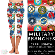 Load image into Gallery viewer, Batch #370 - Fun Run 12 - Closes 7/8 - ETA early Sept - Military Branches Capri Length Leggings
