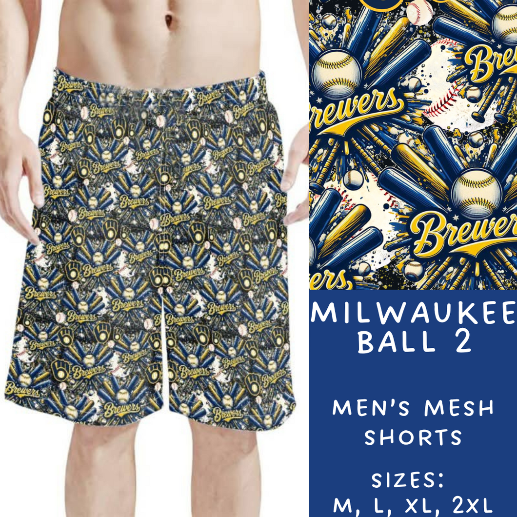 Batch #310 - Men's Baseball Shorts - Closes 3/26 - ETA mid/late May - Milwaukee Ball 2 Men's Shorts