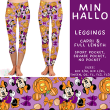 Load image into Gallery viewer, Batch #567 - Magical Character Halloween - Closes 8/10 - ETA early Oct - Min Hallo Full and Capri Length Leggings
