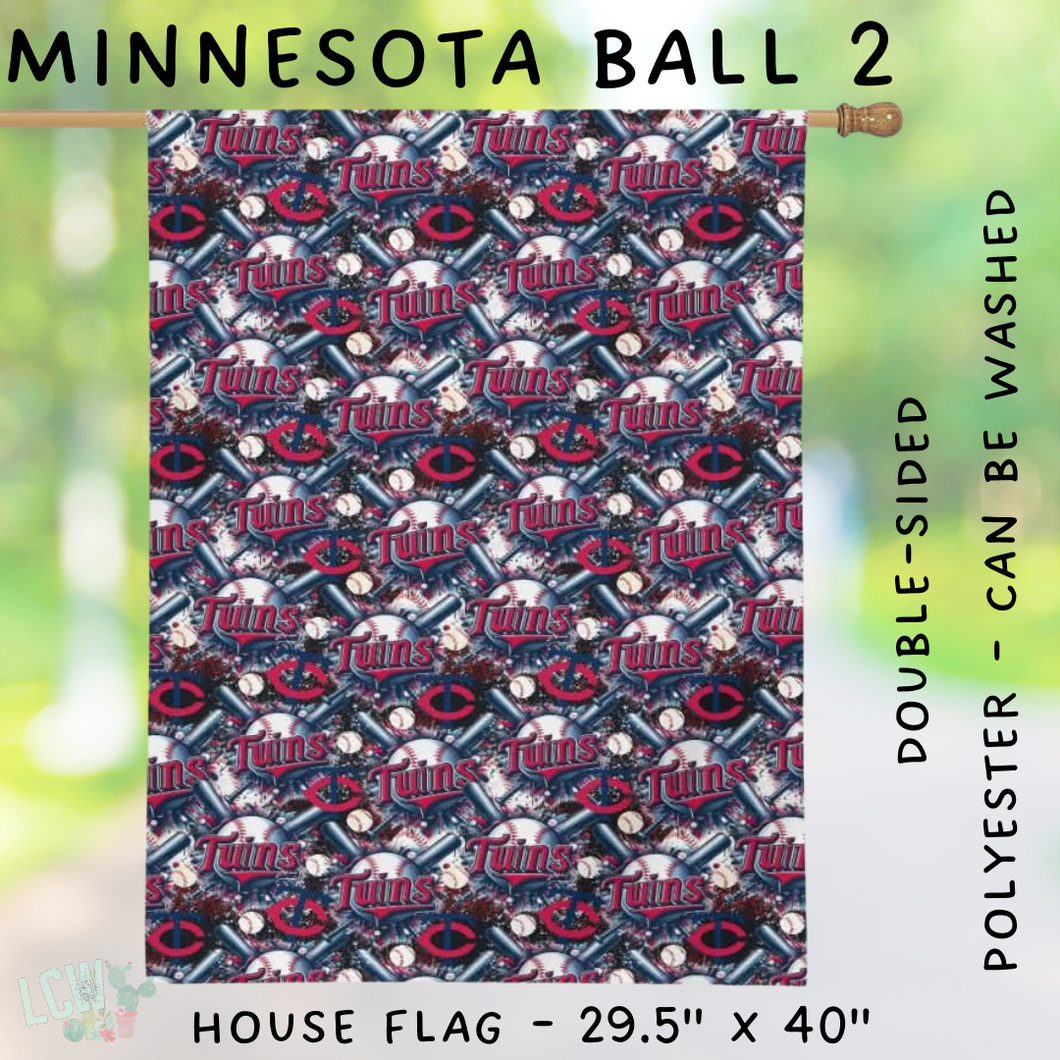 Batch #312 - Strike Out Baseball Flags - Closes 3/28 - ETA late May - Minnesota Ball 2 House Flag