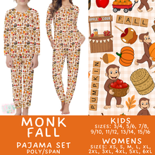 Load image into Gallery viewer, Batch #580 - Fall Family Pajamas 2 - Closes 9/4 - ETA early Nov - Monk Fall Women's &amp; Kid's Pajama Set
