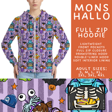 Load image into Gallery viewer, Batch #567 - Magical Character Halloween - Closes 8/10 - ETA early Oct - Mons Hallo Full Zip Hoodie
