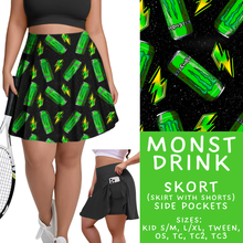 Load image into Gallery viewer, Batch #370 - Fun Run 12 - Closes 7/8 - ETA early Sept - Monst Drinks Skort
