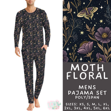 Load image into Gallery viewer, Batch #587 - Family Pajamas 2 - Closes 9/18 - ETA mid Nov - Moth Floral Men's Pajama Set
