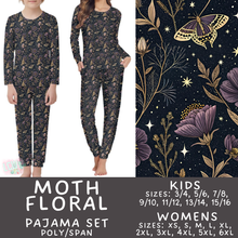 Load image into Gallery viewer, Batch #587 - Family Pajamas 2 - Closes 9/18 - ETA mid Nov - Moth Floral Women's &amp; Kid's Pajama Sets
