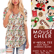Load image into Gallery viewer, Batch #434 - Magical Christmas - Closes 10/22 - ETA early Dec - Mouse Cheer V-Neck Tee
