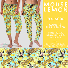 Load image into Gallery viewer, Batch #552 - Magical Faves 22 - Closes 7/6 - ETA early Sept - Mouse Lemon Full and Capri Length Joggers
