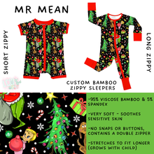 Load image into Gallery viewer, Batch #438 - Little Dreamers Christmas 2 - Closes 10/29 - ETA early Dec - Mr Mean Short and Long Zippy Sleeper

