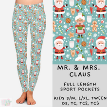 Load image into Gallery viewer, Ready To ship - Christmas Lounge - Mr &amp; Mrs Claus Leggings
