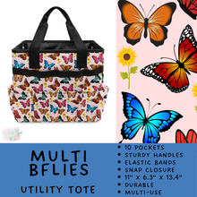 Load image into Gallery viewer, Batch #549 - Utility Tote 2 - Closes 6/29 - ETA late August - Multi BFlies Utility Tote
