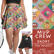 Load image into Gallery viewer, Batch #555 - Cool Characters 7 - Closes 7/13 - ETA mid Sept - Mup Crew Skort
