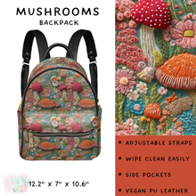 Load image into Gallery viewer, Batch #309 - Card Holders &amp; Mini Backpacks - Closing 3/24 - ETA late May - Mushrooms Mini Backpack
