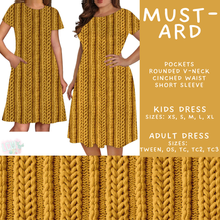 Load image into Gallery viewer, Batch #596 - Sweater Weather - Closes 10/9 - ETA early Dec - Mustard Adult &amp; Kids Dresses
