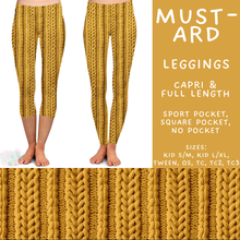 Load image into Gallery viewer, Batch #596 - Sweater Weather - Closes 10/9 - ETA early Dec - Mustard Full and Capri Length Leggings
