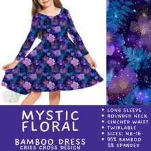 Load image into Gallery viewer, Ready to Ship - Mystic Floral Long Sleeve Criss-Cross Bamboo Dress - 12
