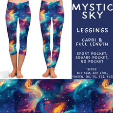 Load image into Gallery viewer, Batch #592 -  Fun Run 27 - Closes 9/30 - ETA late Nov - Mystic Sky Full and Capri Length Leggings
