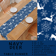 Load image into Gallery viewer, Batch #588 - Table Runners - Closes 9/21 - ETA early/mid Nov - Navy Deer Table Runner
