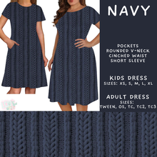 Load image into Gallery viewer, Batch #596 - Sweater Weather - Closes 10/9 - ETA early Dec - Navy Adult &amp; Kids Dresses
