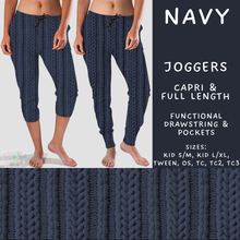 Load image into Gallery viewer, Batch #596 - Sweater Weather - Closes 10/9 - ETA early Dec - Navy Full and Capri Length Joggers
