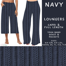 Load image into Gallery viewer, Batch #596 - Sweater Weather - Closes 10/9 - ETA early Dec - Navy Capri and Full Length Loungers
