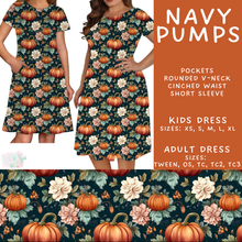 Load image into Gallery viewer, Batch #582 - Hello Fall 3 - Closes 9/7 - ETA early Nov - Navy Pumps Adult &amp; Kids Dresses
