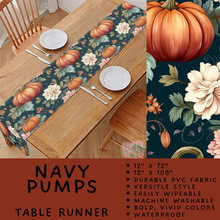 Load image into Gallery viewer, Batch #588 - Table Runners - Closes 9/21 - ETA early/mid Nov - Navy Pumps Table Runner
