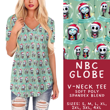 Load image into Gallery viewer, Batch #432 - Winter Globes - Closes 10/17 - ETA early December - NBC Globe V-Neck Tee
