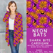 Load image into Gallery viewer, Batch #566 - Halloween 5 - Closes 8/7 - ETA early October - Neon Bats Cardigan
