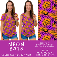 Load image into Gallery viewer, Batch #566 - Halloween 5 - Closes 8/7 - ETA early October - Neon Bats Everyday Tank &amp; Tee
