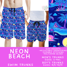 Load image into Gallery viewer, Batch #543 - Pool Party 2 - Closes 6/15 - ETA early/mid August - Neon Beach Boys' &amp; Men's Swim Trunks
