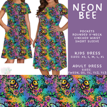 Load image into Gallery viewer, Batch #562 - Fun Run 25 - Closes 7/29 - ETA late Sept - Neon Bee Adult &amp; Kids Dresses

