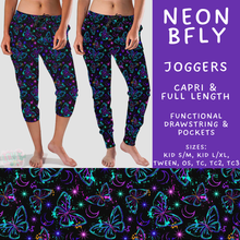 Load image into Gallery viewer, Batch #603 - September Request Run - Closes 10/26 - ETA mid/late Dec - Neon BFly Full and Capri Length Joggers
