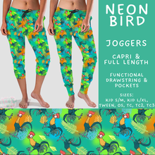 Load image into Gallery viewer, Batch #585 - Magical Faves 24 - Closes 9/14 - ETA mid Nov - Neon Bird Full and Capri Length Joggers
