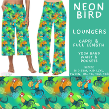 Load image into Gallery viewer, Batch #585 - Magical Faves 24 - Closes 9/14 - ETA mid Nov - Neon Bird Capri and Full Length Loungers
