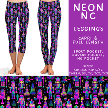 Load image into Gallery viewer, Batch #595 - Christmas Spirit 2 - Closes 10/7 - ETA early Dec - Neon NC Full and Capri Length Leggings
