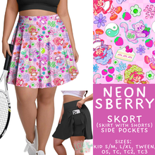 Load image into Gallery viewer, Batch #555 - Cool Characters 7 - Closes 7/13 - ETA mid Sept - Neon SBerry Skort
