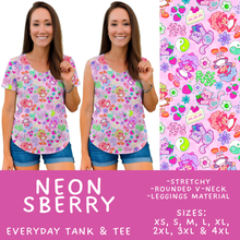 Load image into Gallery viewer, Batch #555 - Cool Characters 7 - Closes 7/13 - ETA mid Sept - Neon SBerry Everyday Tank &amp; Tee
