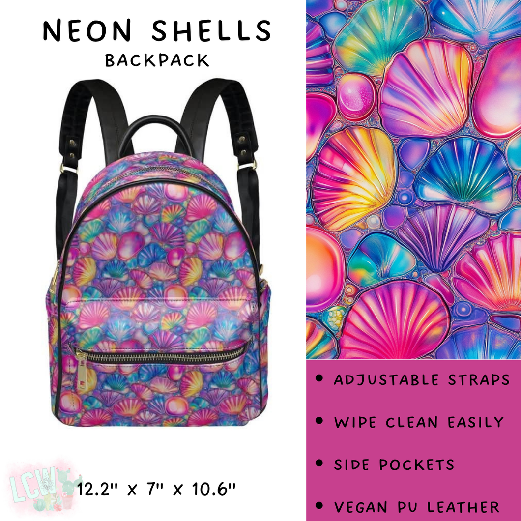 Batch #309 - Card Holders & Mini Backpacks - Closing 3/24 - ETA late May - Neon Shells Mini Backpack