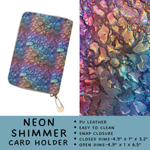 Load image into Gallery viewer, Batch #309 - Card Holders &amp; Mini Backpacks - Closing 3/24 - ETA late May - Neon Shimmer Card Holder
