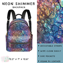 Load image into Gallery viewer, Batch #309 - Card Holders &amp; Mini Backpacks - Closing 3/24 - ETA late May - Neon Shimmer Mini Backpack
