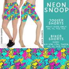 Load image into Gallery viewer, Batch #555 - Cool Characters 7 - Closes 7/13 - ETA mid Sept - Neon Snoop Biker &amp; Jogger Shorts
